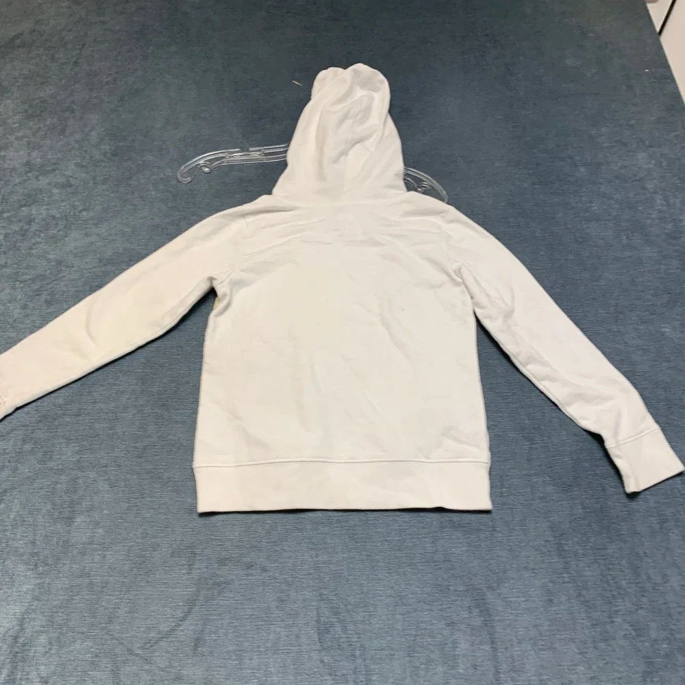 Gap Hoodie Kids M8 White Rainbow Graphic Print Logo Short Sleeve Pullover